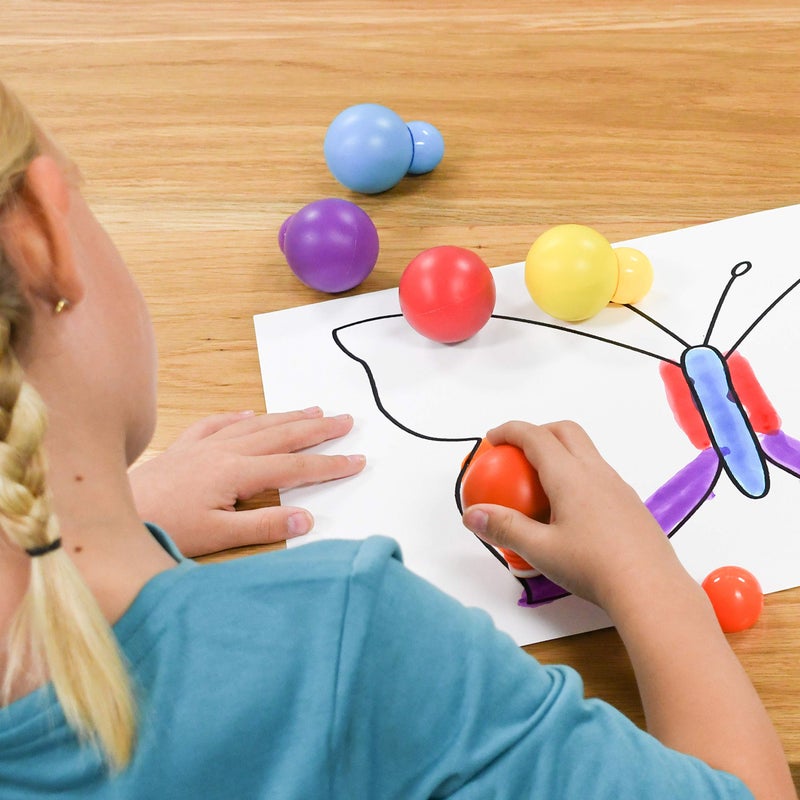 READY 2 LEARN Doodle Dabbers Dot Markers - Set of 6 Washable Colors - Non Toxic - Unique Toddler Grip - Markers for Kids - Image 3